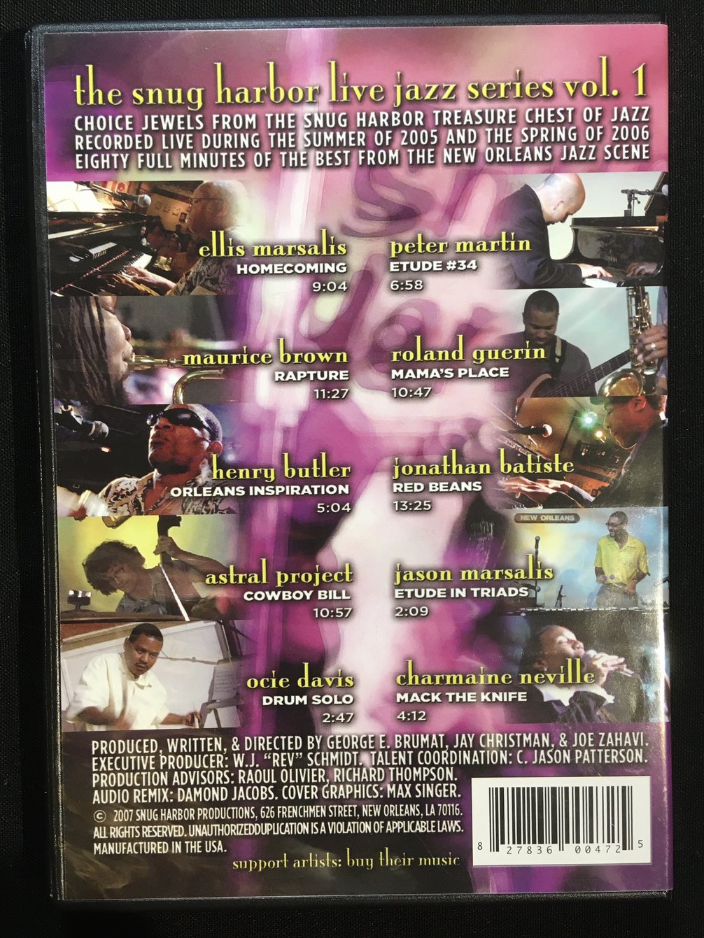 The Snug Harbor Live Jazz Series vol. 1 DVD
