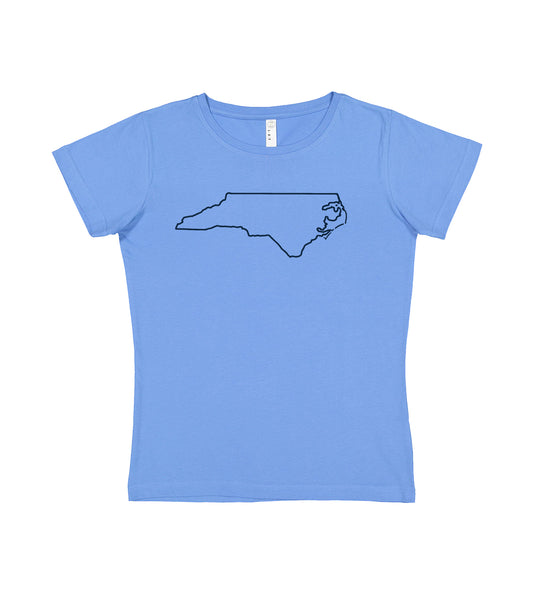 Hurricane Helene Western North Carolina Relief- Women's Tee- Carolina Blue